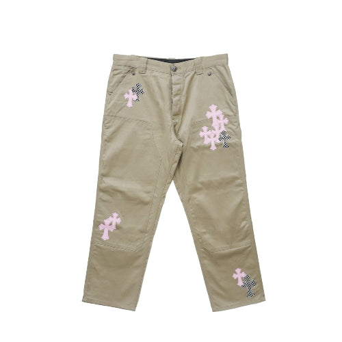 hrome-hearts-pink-cross-leather-patch-carpenter-pants