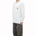 Chrome Hearts Red Dagger White Long Sleeve T-Shirt - Premium Cotton Tee - close up
