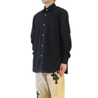 Chrome Hearts Silver BS Fleur Buttons Black Shirt