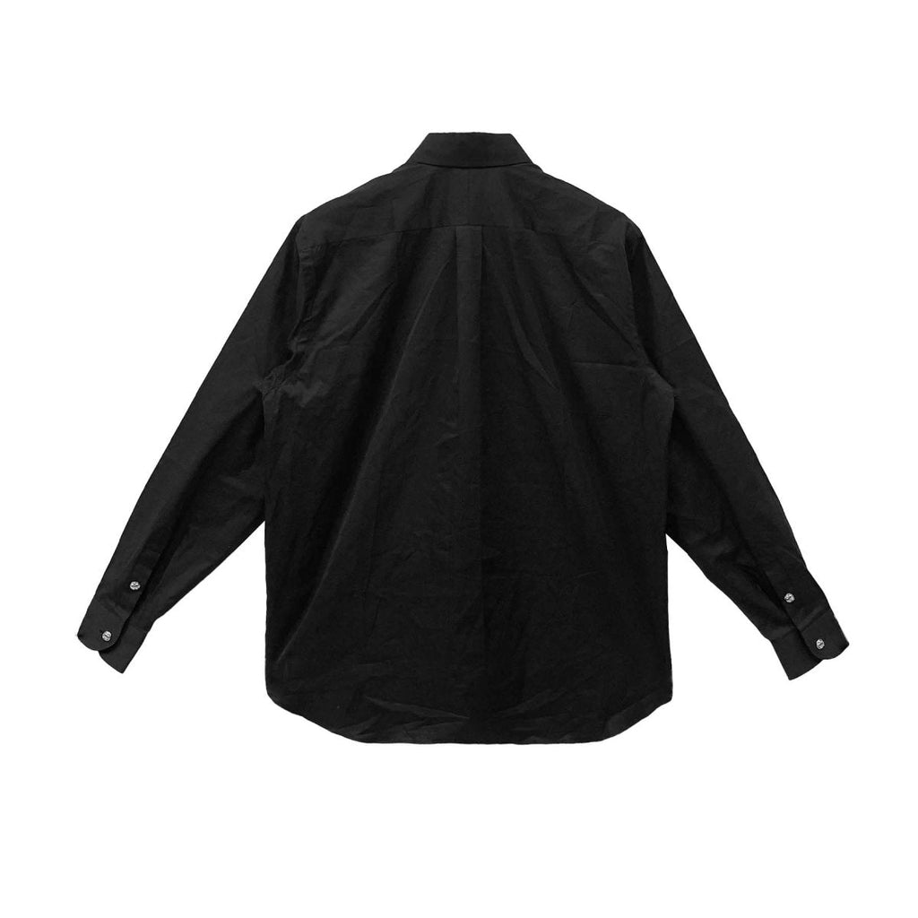 Chrome Hearts Silver BS Fleur Buttons Black Shirt
