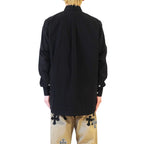 Chrome Hearts Silver BS Fleur Buttons Black Shirt
