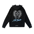 Chrome Hearts St. Barth Horseshoe Black Zip Up Hoodie - Exclusive