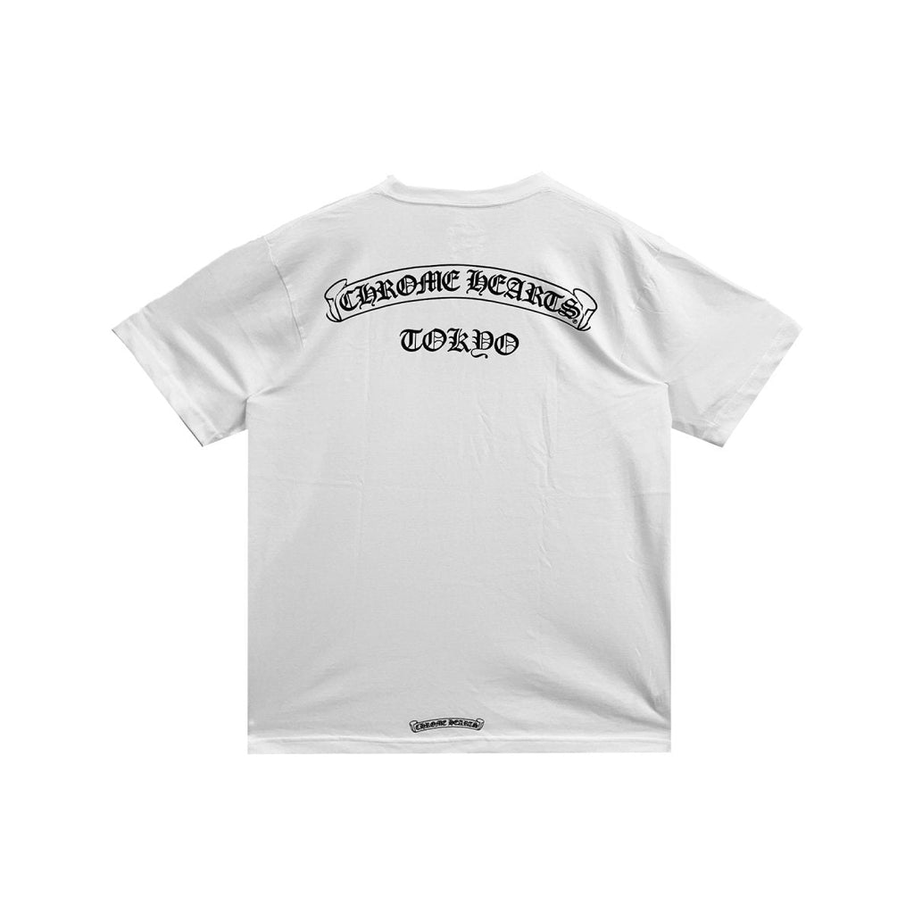 Chrome Hearts Tokyo Exclusive Scroll Label Logo Short Sleeve T-shirt Tee