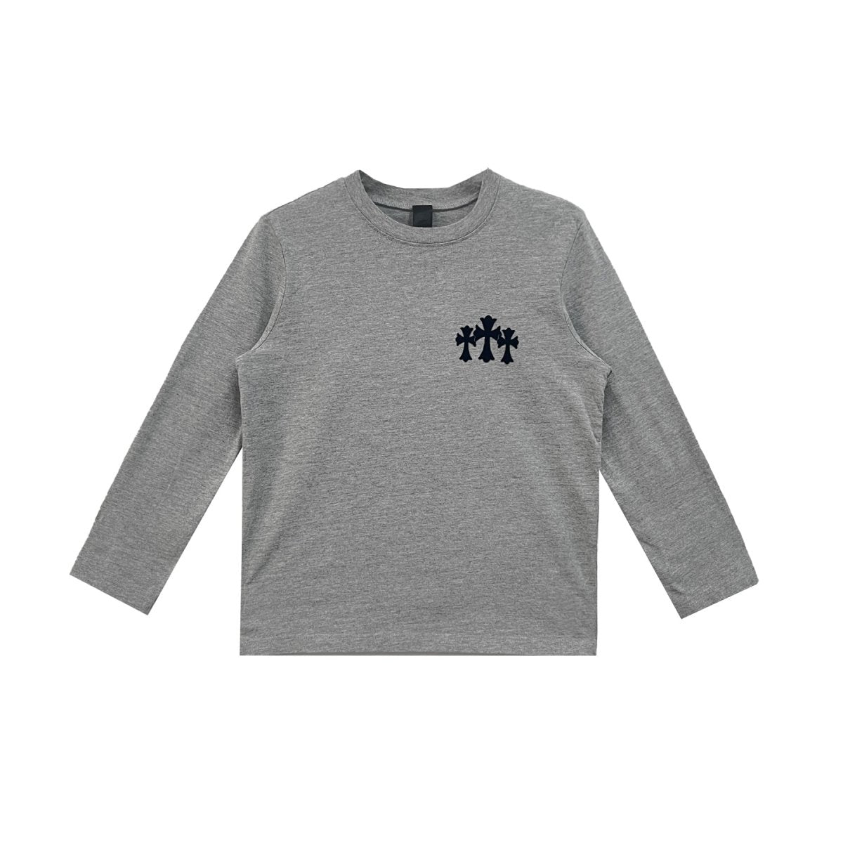 Chrome Hearts Triple Cross Hollywood Grey Long Sleeve T-Shirt Tee