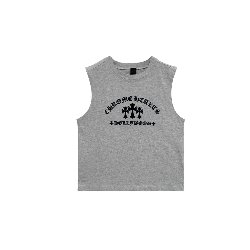 Chrome Hearts Triple Cross Hollywood Grey Tank Top