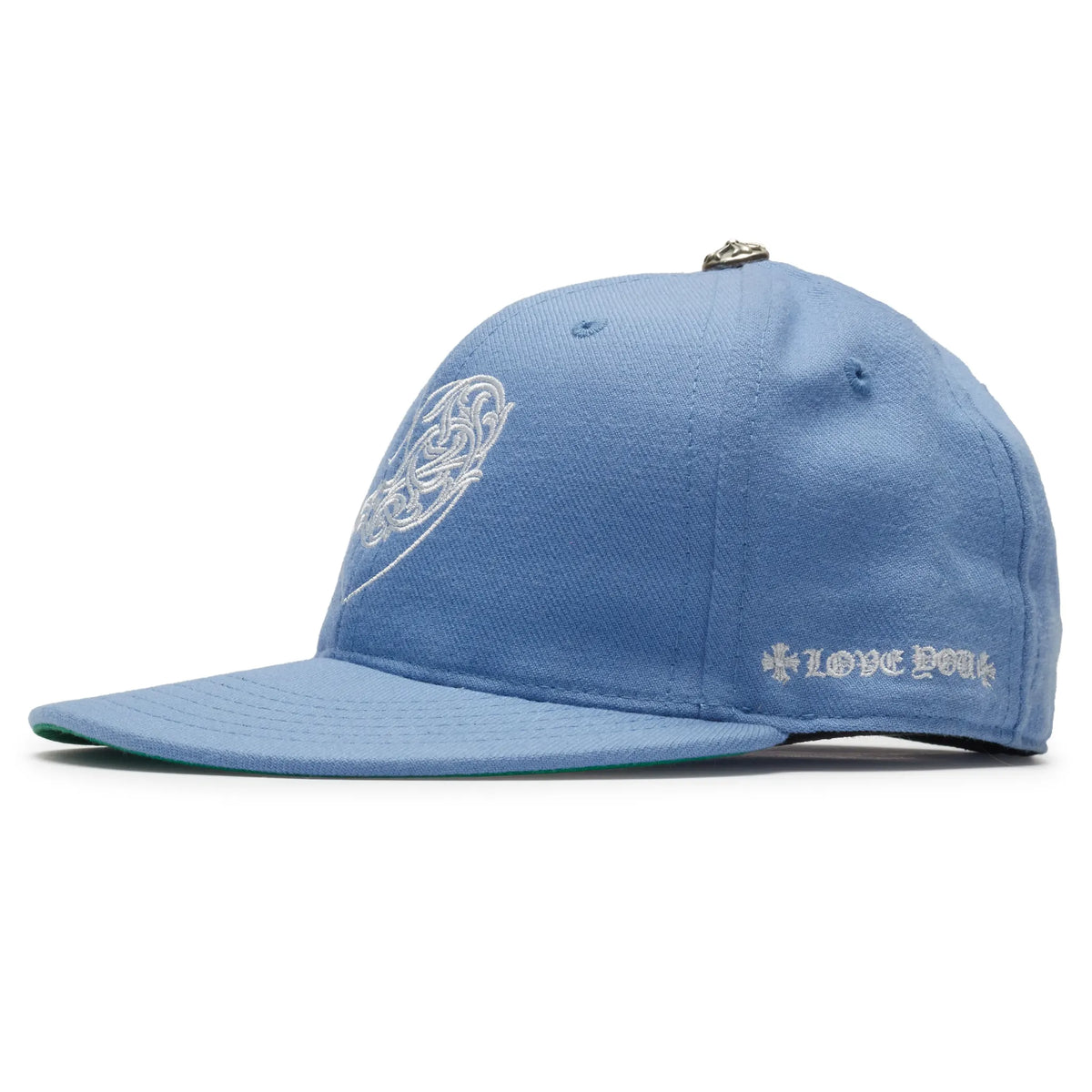 Chrome Hearts Vinny Heart Embroidered Baseball Cap - Light Blue