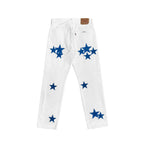 Chrome Hearts x Levi's 501 Blue Star Patch Jeans – White back view