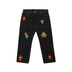 Chrome Hearts x Levi's 501 Miami Cross Patch Jeans – Black back view