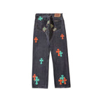 Chrome Hearts x Levi's 501 Miami Cross Patch Jeans – Grey back view