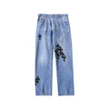 Chrome Hearts x Levi's 501 Multi Cross Patch Jeans – Blue front view