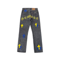 Chrome Hearts x Levi's 501 New York Exclusive Cross Patch Jeans – Grey front view