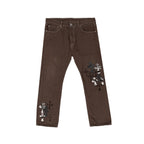 Chrome Hearts x Levi's 501 Zebra Cross Patch Jeans – Brown front view