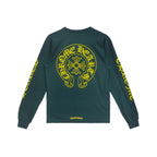 Chrome Hearts Yellow&Green Horseshoe Long Sleeve T-Shirt Tee - back view