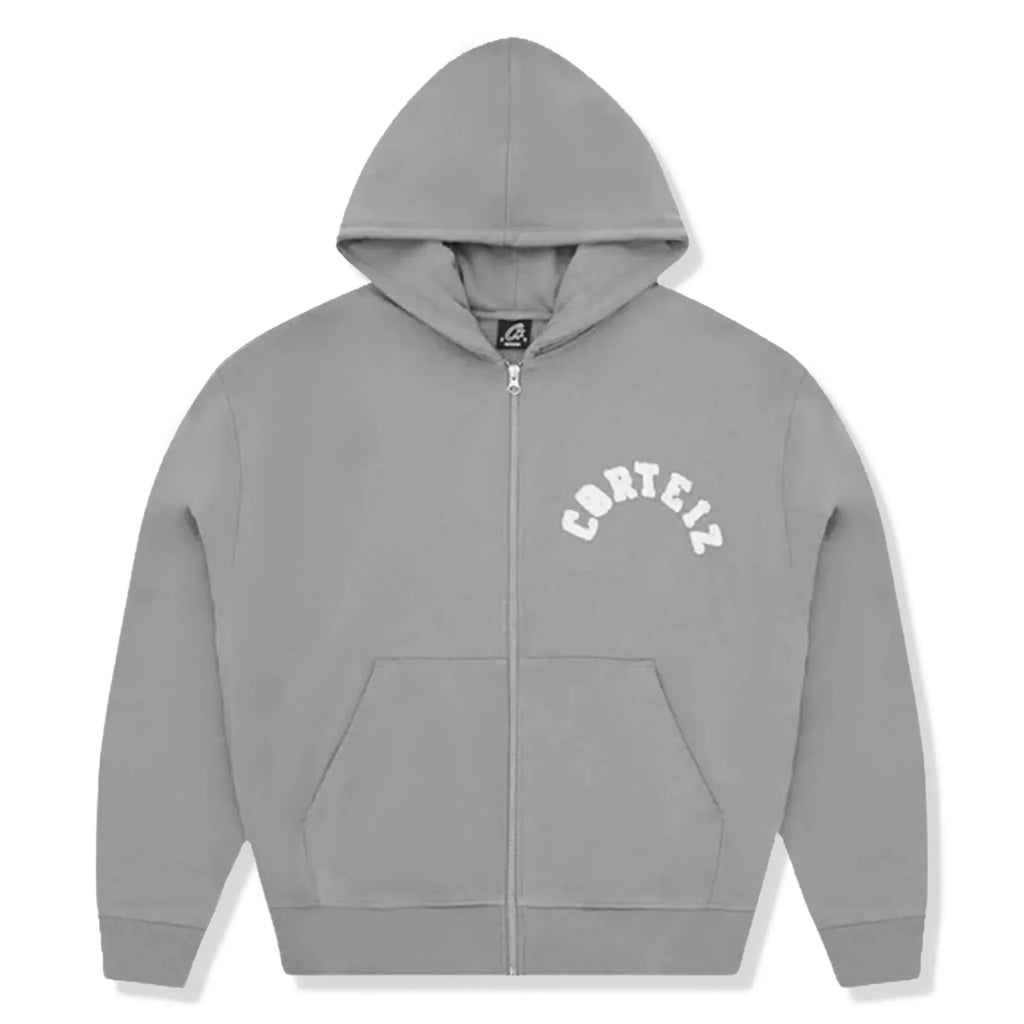 Corteiz Colly Arch Zip-Up Hoodie - Grey