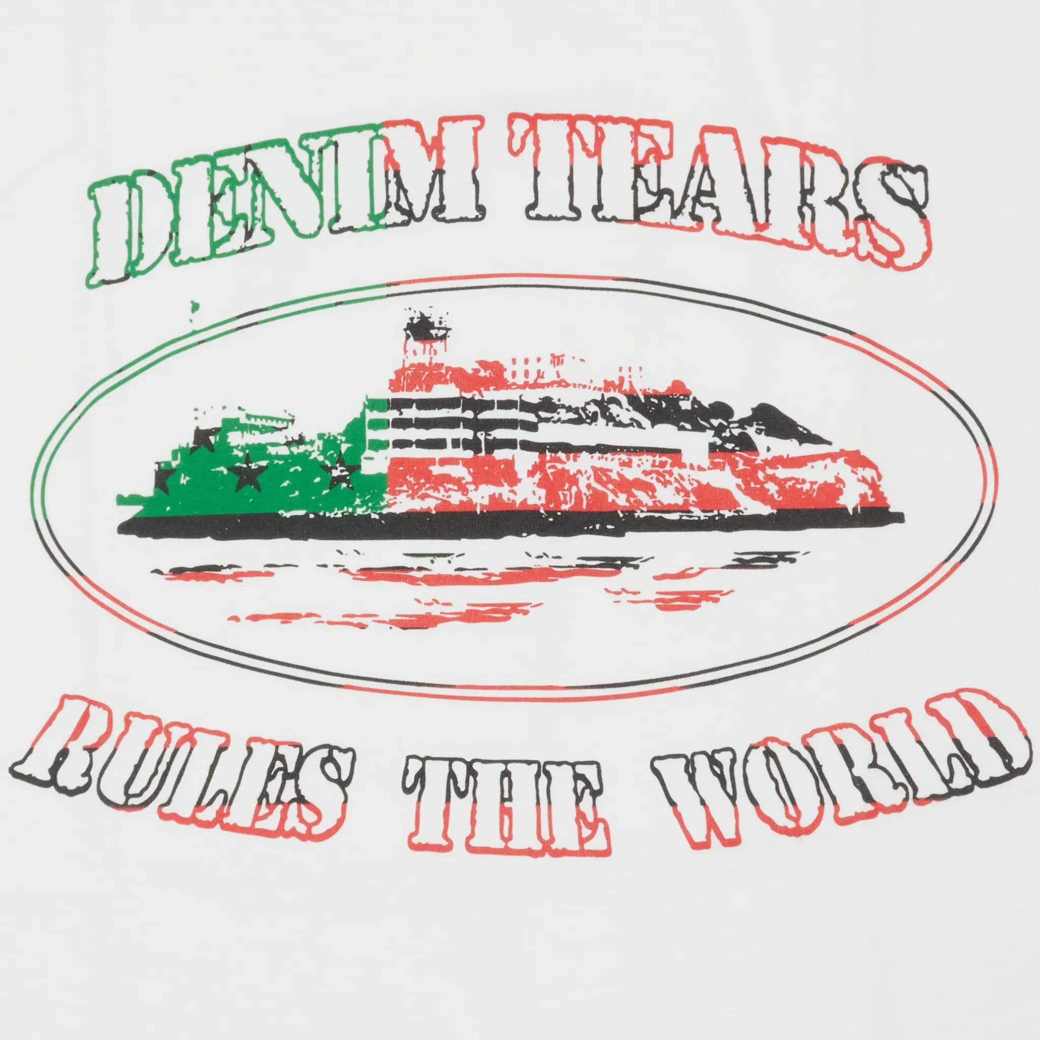Corteiz x Denim Tears OG Alcatraz T Shirt - White