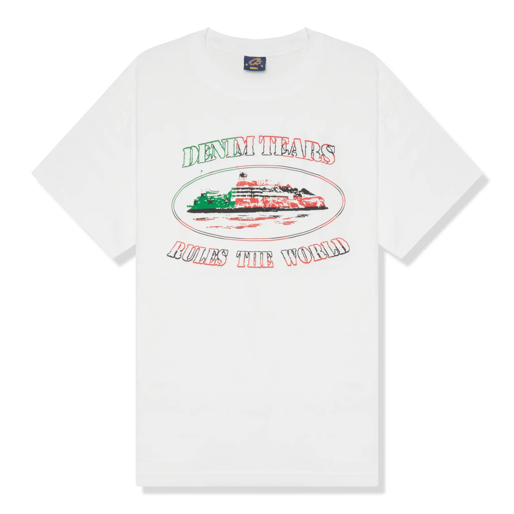 Corteiz x Denim Tears OG Alcatraz T Shirt - White