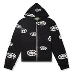 Corteiz x Denim Tears Cotton Wreath Zip-up Hoodie - Black
