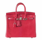 Hermes Birkin 25 Rouge Exotic Lizard Palladium Hardware