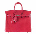 Hermes Birkin 25 Rouge Exotic Lizard Palladium Hardware