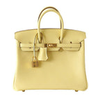 Hermes Birkin 25 Jaune Poussin Swift Leather Gold Hardware