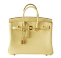 Hermes Birkin 25 Jaune Poussin Swift Leather Gold Hardware