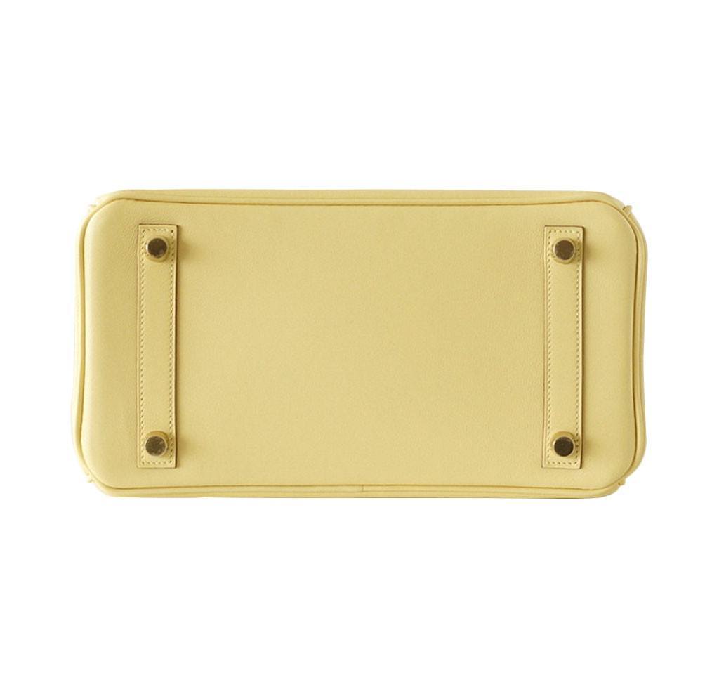 Hermes Birkin 25 Jaune Poussin Swift Leather Gold Hardware