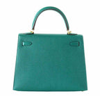 Hermes Kelly Sellier 28 Malachite Epsom Leather Gold Hardware