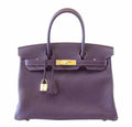 Hermes Birkin 30 Raisin Togo Leather Gold Hardware