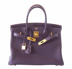 Hermes Birkin 30 Raisin Togo Leather Gold Hardware