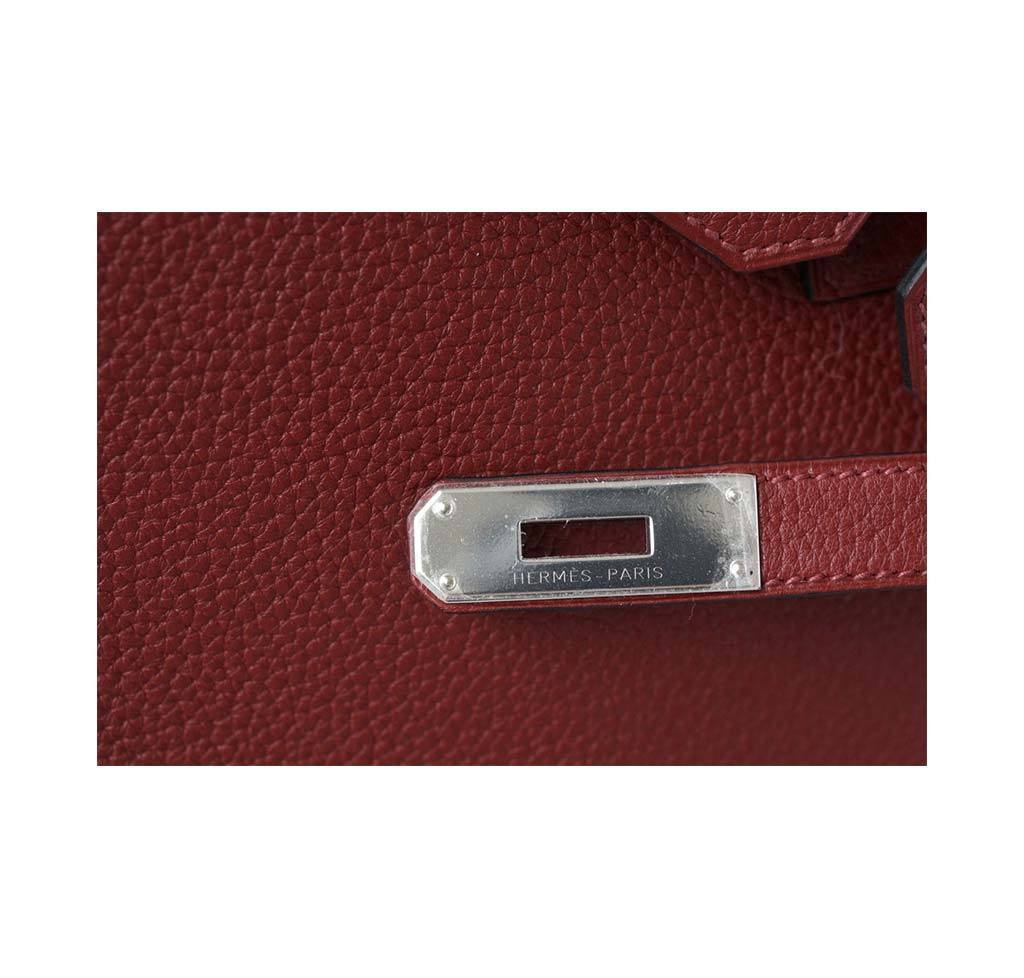 Hermes Birkin 30 Rouge H Togo Leather Palladium Hardware