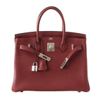 Hermes Birkin 30 Rouge H Togo Leather Palladium Hardware
