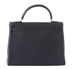 Hermes Kelly 32 Black Togo Leather Gold Hardware