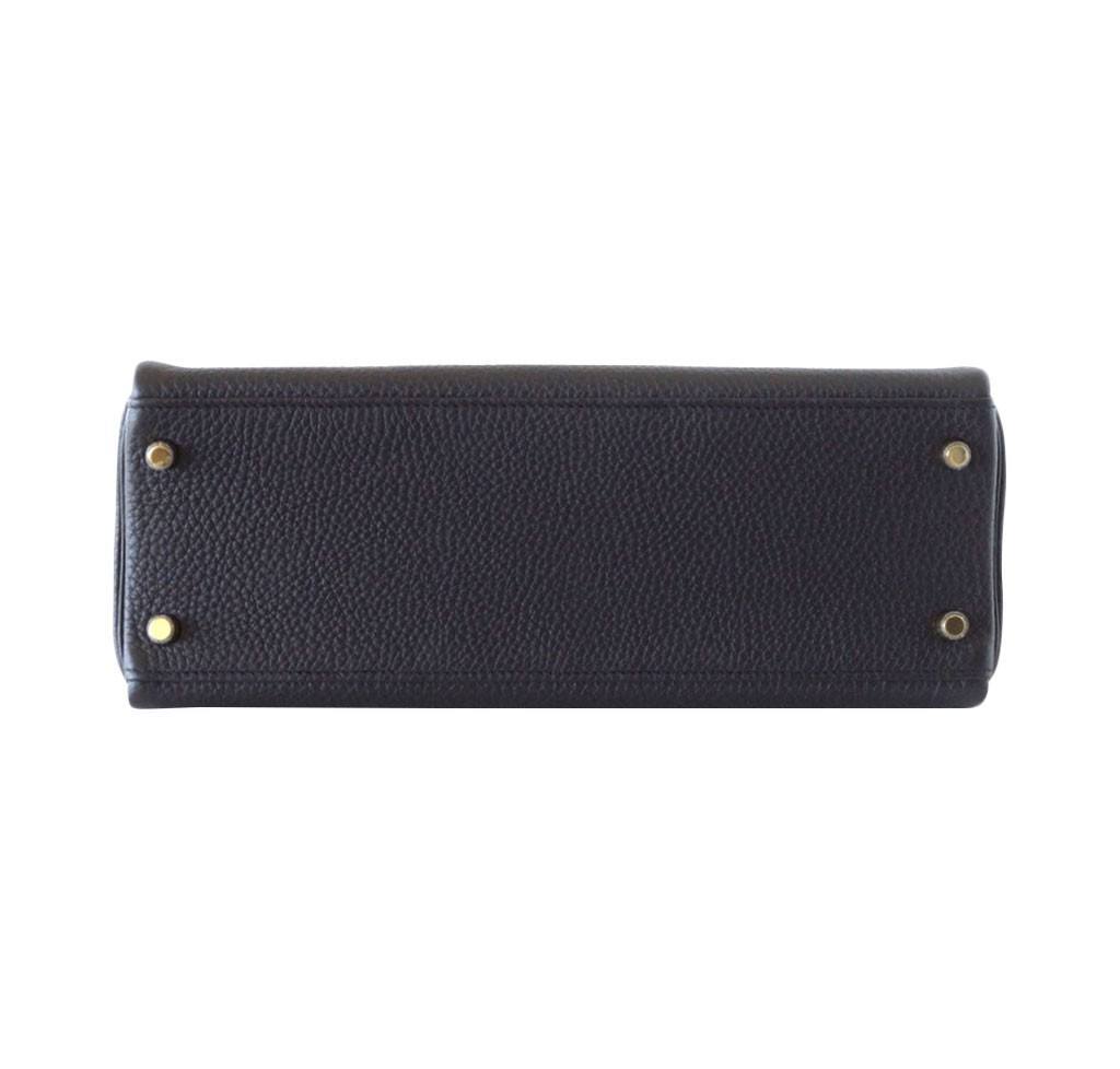 Hermes Kelly 32 Black Togo Leather Gold Hardware