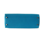 Hermes Kelly Mou 32 Blue Izmir Togo Leather Palladium Hardware