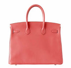 Hermes Birkin 35 Rose Jaipur Clemence Leather Palladium Hardware
