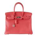 Hermes Birkin 35 Rose Jaipur Clemence Leather Palladium Hardware