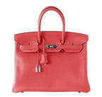 Hermes Birkin 35 Rose Jaipur Clemence Leather Palladium Hardware