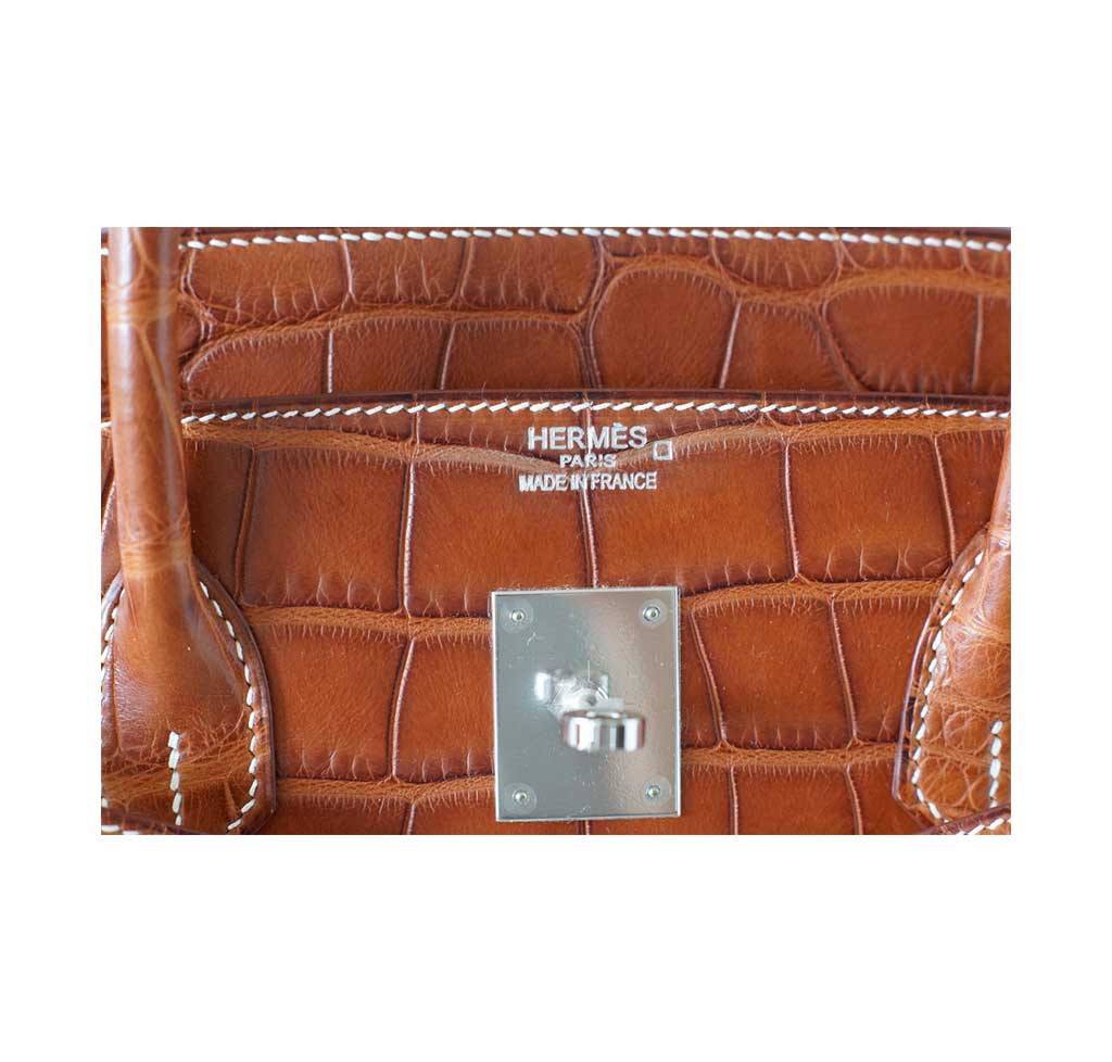 Hermes Birkin 40 Fauve Matte Alligator Palladium Hardware