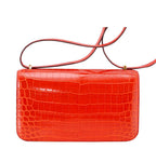 Hermes Constance Elan Geranium Niloticus Crocodile Gold Hardware