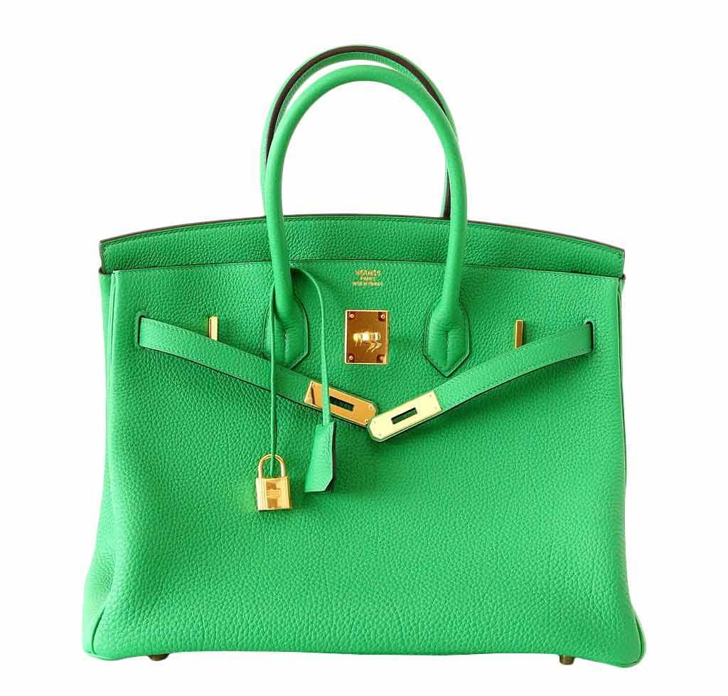 Hermes Birkin 35 Bamboo Togo Leather Gold Hardware