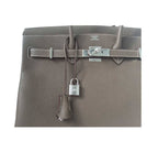 Hermes Birkin 35 Etoupe Taurillon Clemence Leather Palladium Hardware