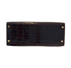 Hermes Kelly Sellier 28 Graphite Alligator Gold Hardware