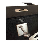Hermes Kelly 28 Black Togo Leather Palladium Hardware