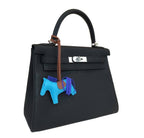 Hermes Kelly 28 Black Togo Leather Palladium Hardware
