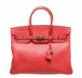 Hermes Birkin 35 Rouge Pivoine Epsom Leather Gold Hardware