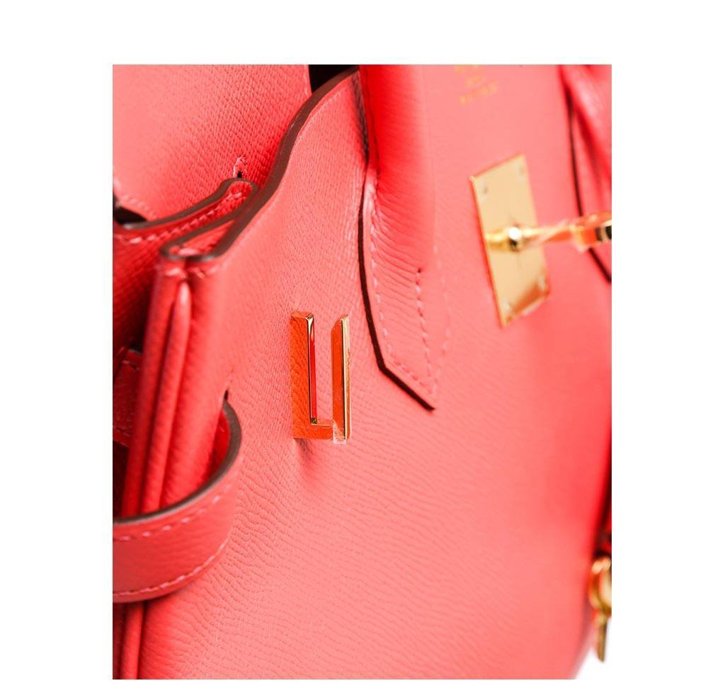 Hermes Birkin 35 Rouge Pivoine Epsom Leather Gold Hardware