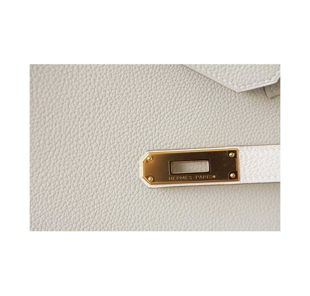 Hermes Birkin 35 Craie Togo Leather Gold Hardware