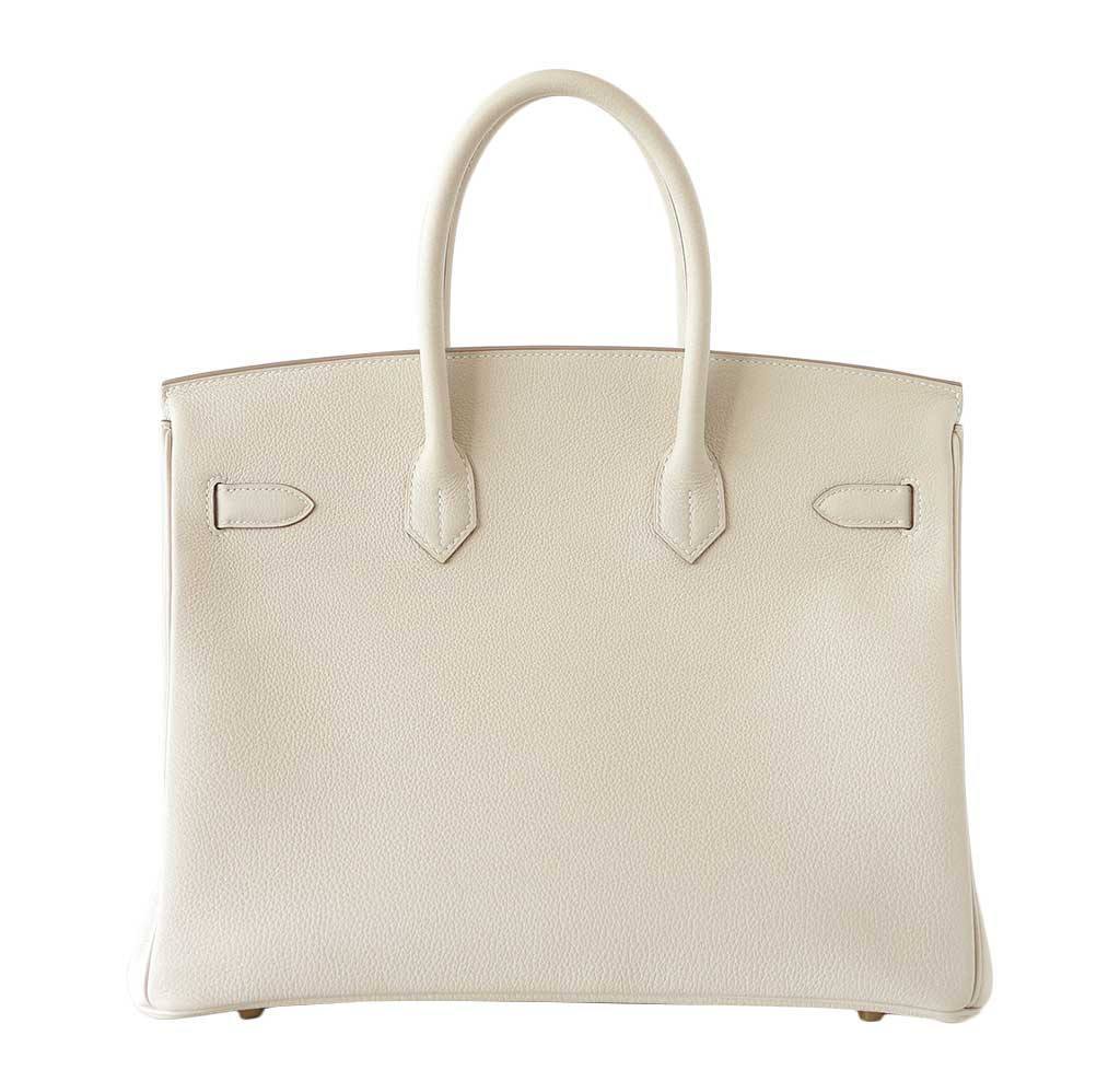 Hermes Birkin 35 Craie Togo Leather Gold Hardware