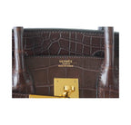 Hermes Birkin 30 Matte Havane Niloticus Crocodile Gold Hardware