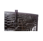 Hermes Birkin 35 Noir Porosus Crocodile Gold Hardware
